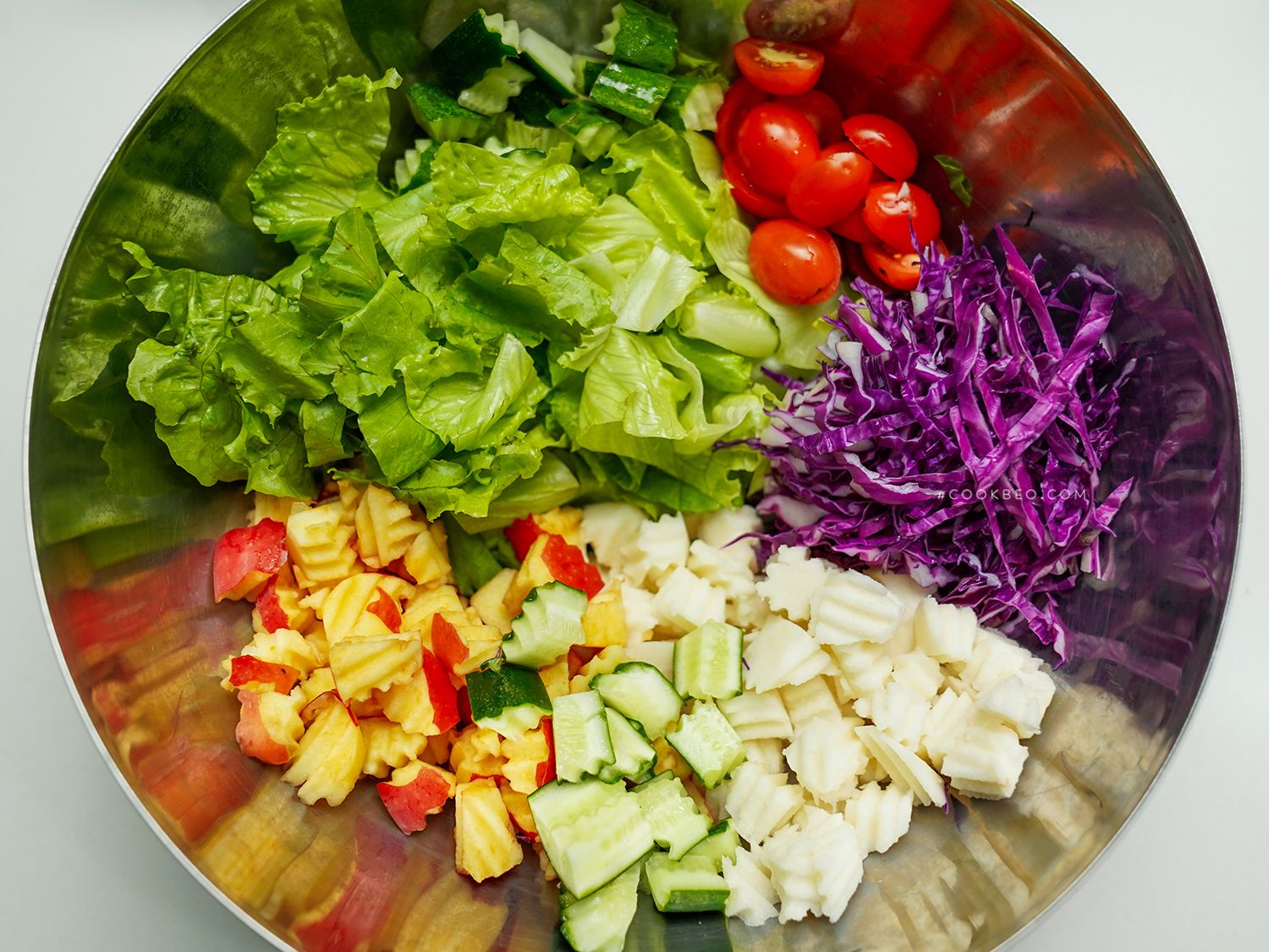 Cách làm salad trộn sốt mè rang Kewpie Keto thích hợp cho người ăn kiêng