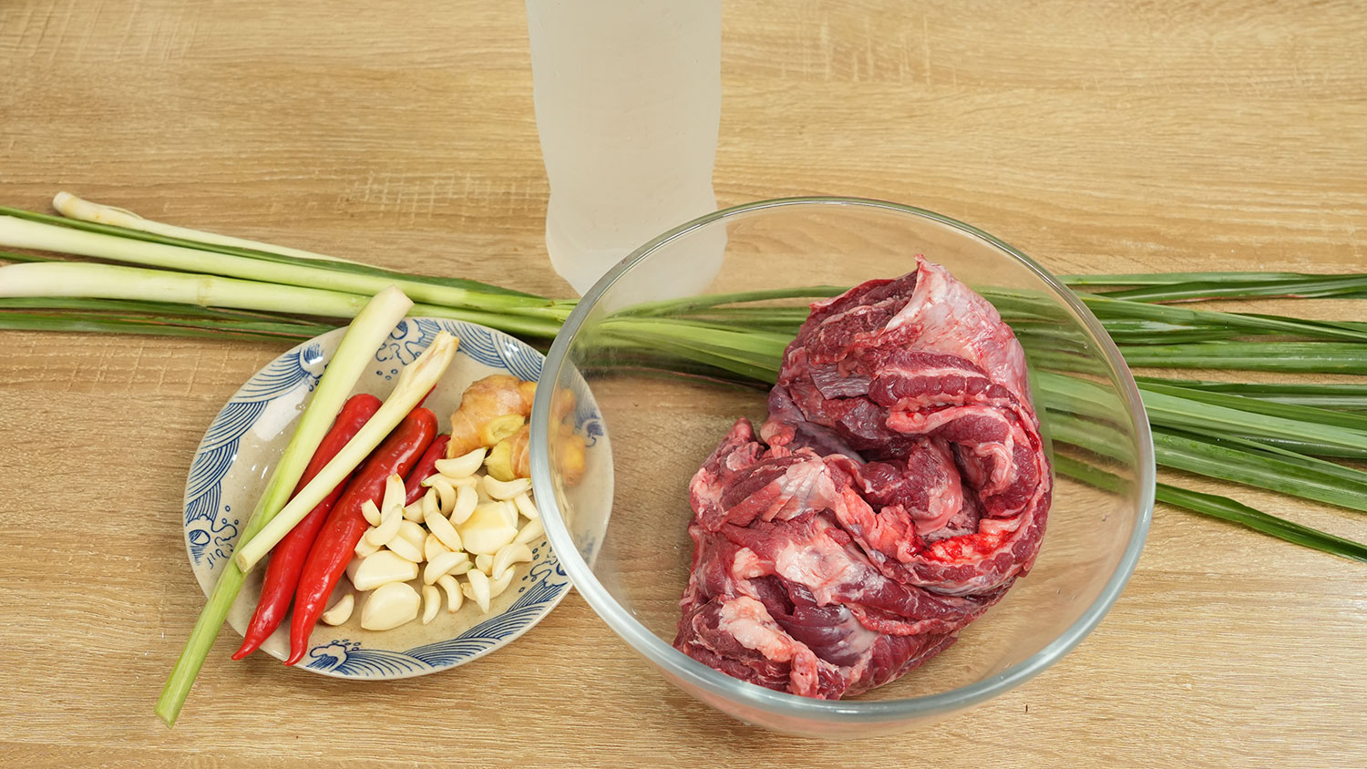 Nguyên liệu làm Bò kho sả ớt