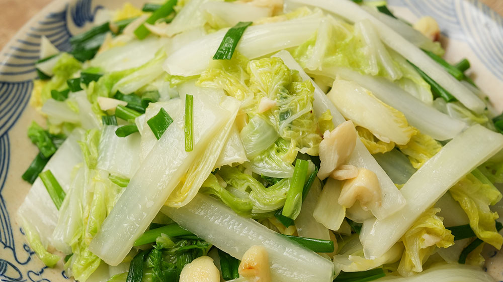 món cải thảo xào tỏi