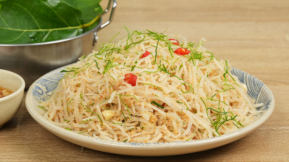 đĩa bì heo trộn thính