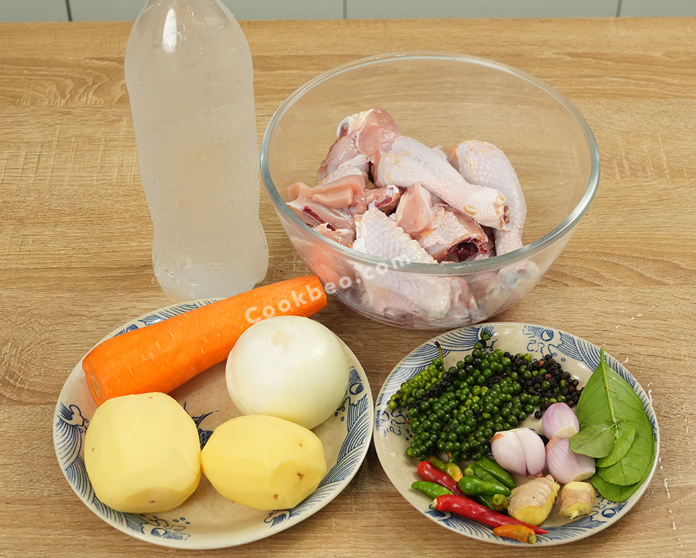 Nguyên liệu làm gà nấu tiêu
