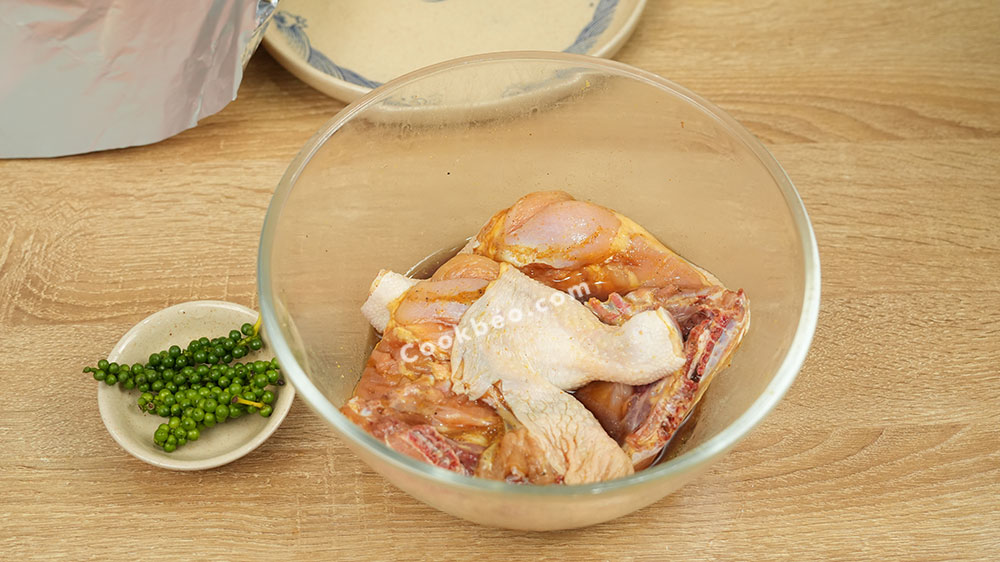 Nguyên liệu làm gà nướng giấy bạc
