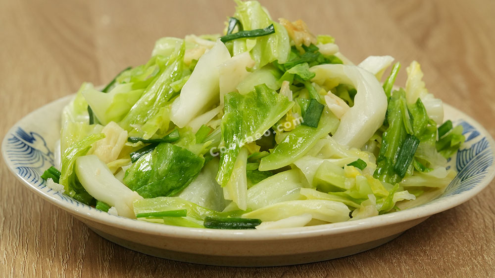món bắp cải xào tỏi