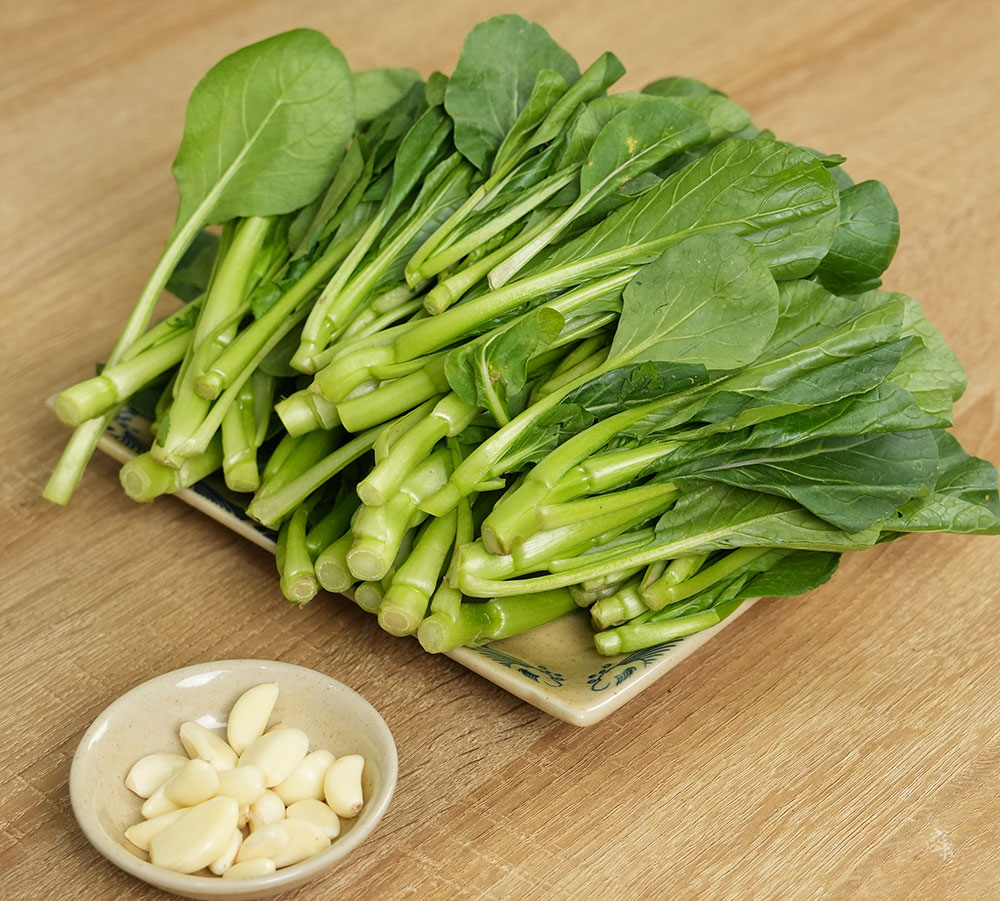 Nguyên liệu làm cải ngồng xào tỏi